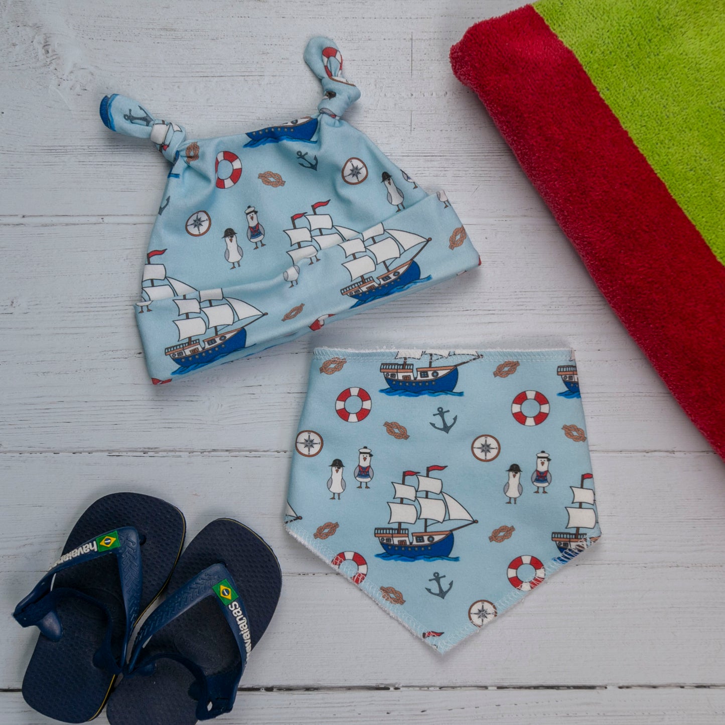 Pirate Seagulls Bandana Bib