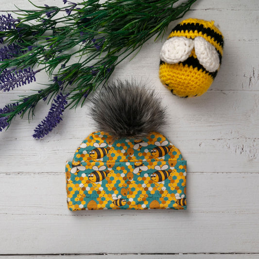 Busy Bees Pompom hat