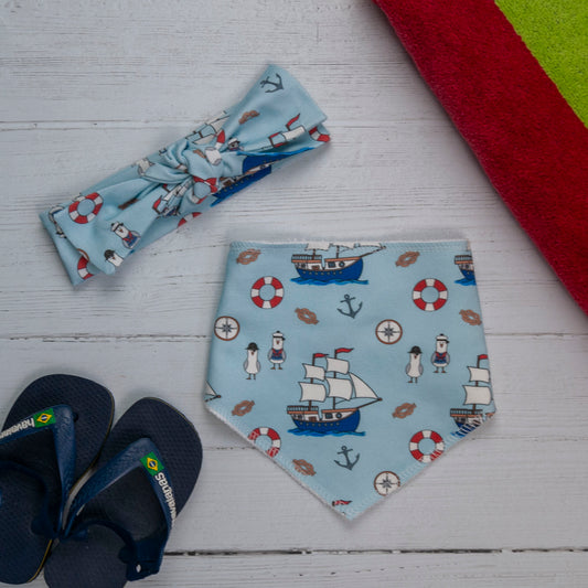 Pirate Seagulls Bandana Bib