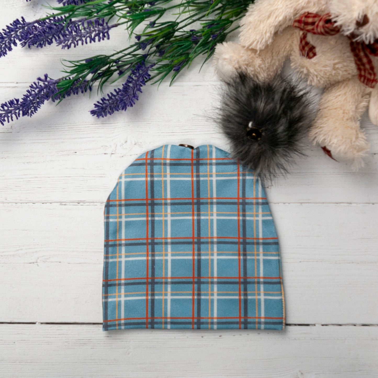 Taffy Tartan Pompom hat