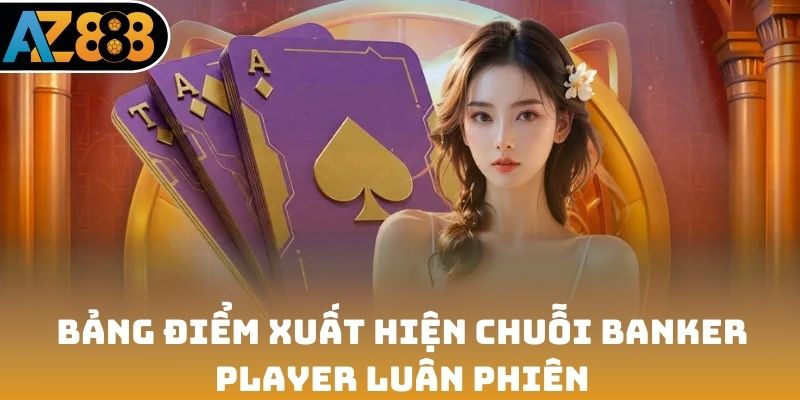 Bảng điểm xuất hiện chuỗi Banker Player luân phiên