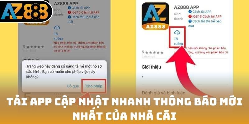 Tải app cập nhật nhanh thông báo mới nhất của nhà cái